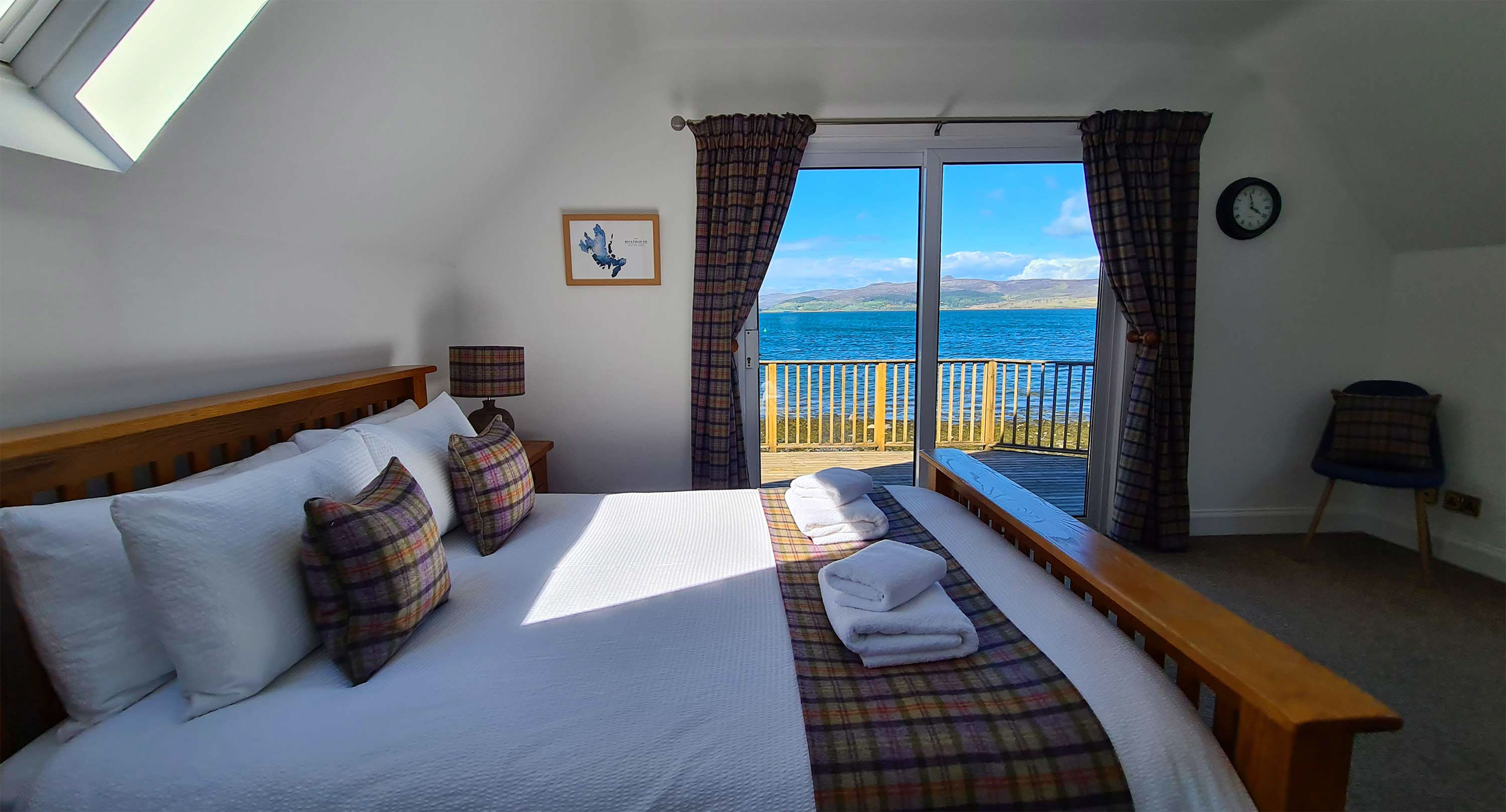 Enjoy stunning sea views from Taransay House Luxury Bed and Breakfast in Portree Balconies